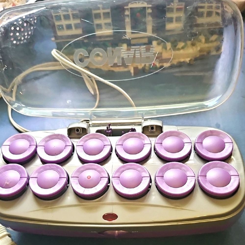 Purple Hair Rollers Set